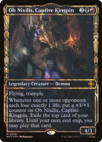 Ob Nixilis, Captive Kingpin (Halo Foil) (MAT-220)  Foil - March of the Machine: The Aftermath: (Showcase)