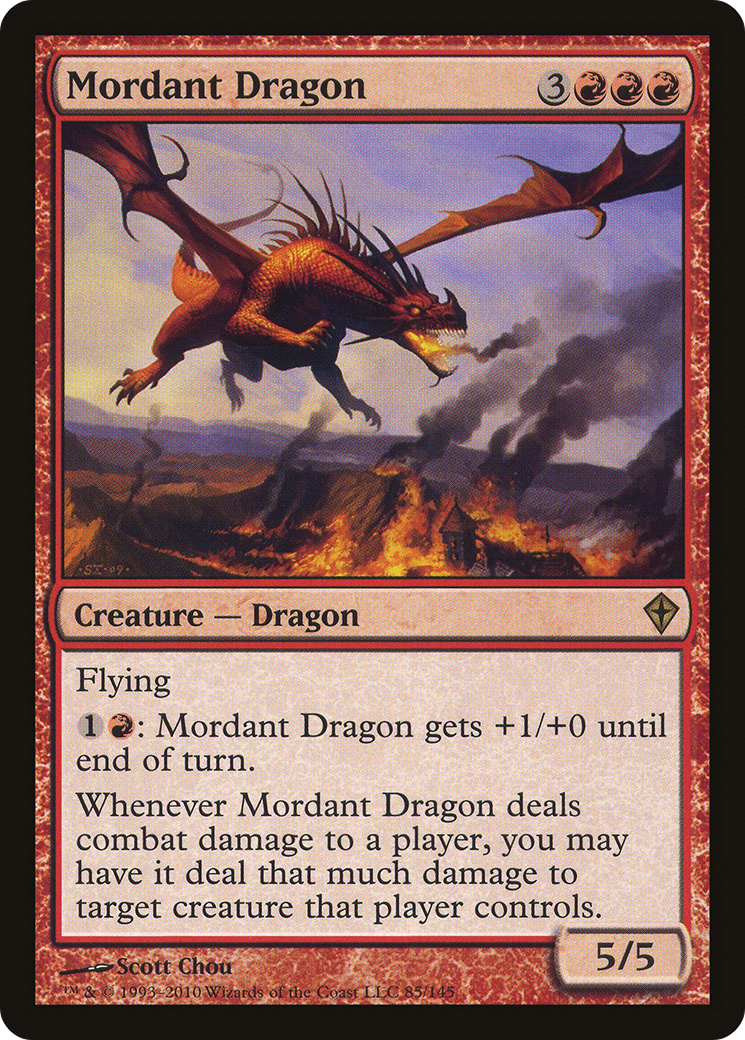 Mordant Dragon (WWK-085)  Foil - Worldwake