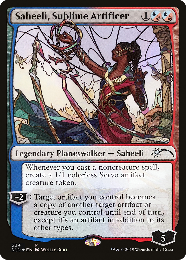 Saheeli, Sublime Artificer (Stained Glass) (SLD-534)  Foil - Secret Lair Drop
