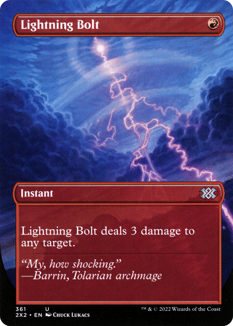 Lightning Bolt (Borderless) (2X2-361)  - Double Masters 2022