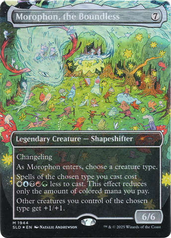 Morophon, the Boundless (Display Commander) - Thick Stock (Double Rainbow Foil) (SLD-1944)  Foil - Secret Lair Drop (Borderless)