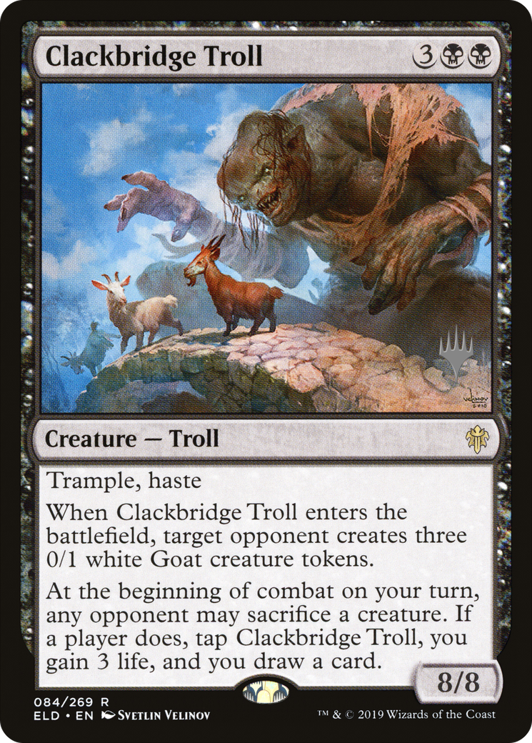 Clackbridge Troll (PPELD-084)  Foil - Throne of Eldraine Promos