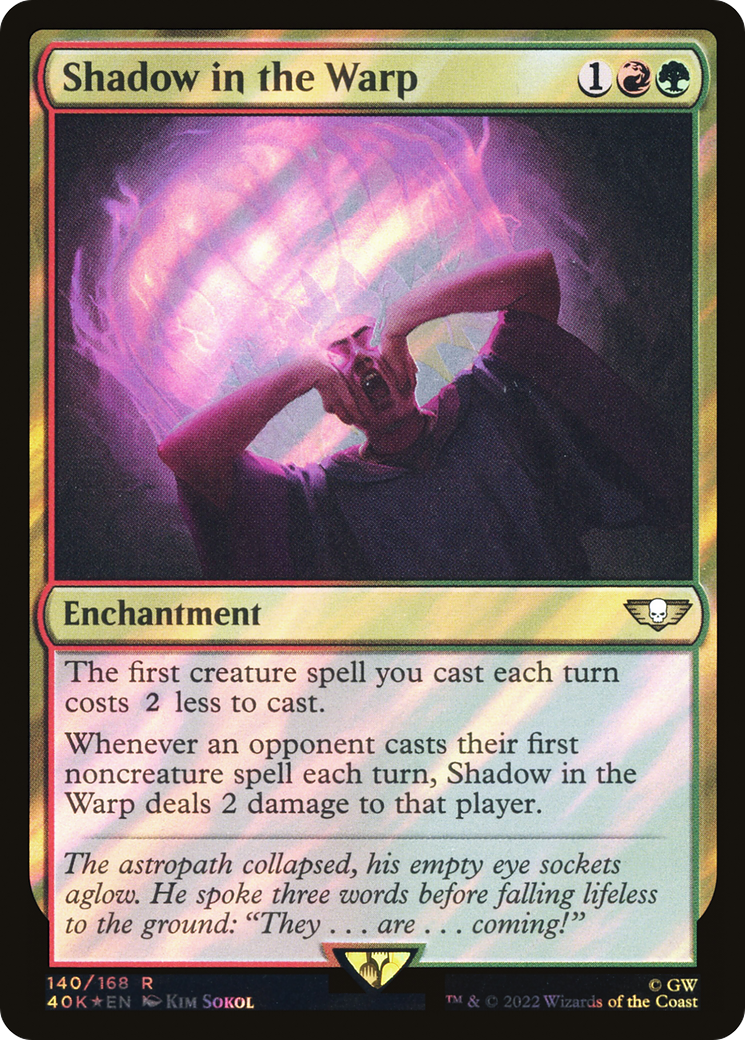 Shadow in the Warp (Surge Foil) (40K-140)  Foil - Warhammer 40,000 Commander