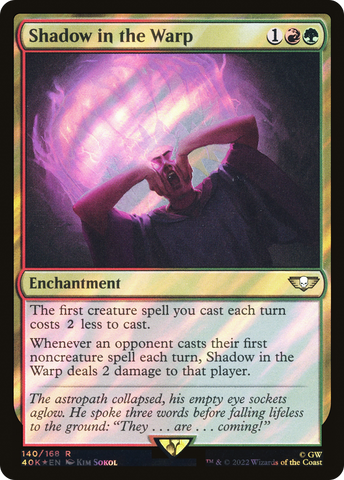 Shadow in the Warp (Surge Foil) (40K-140)  Foil - Warhammer 40,000 Commander
