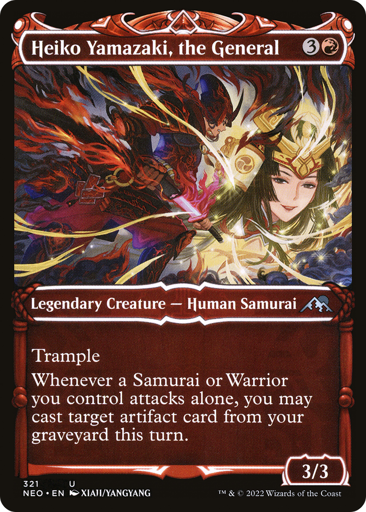 Heiko Yamazaki, the General (Showcase) (NEO-321)  Foil - Kamigawa: Neon Dynasty: (Showcase)