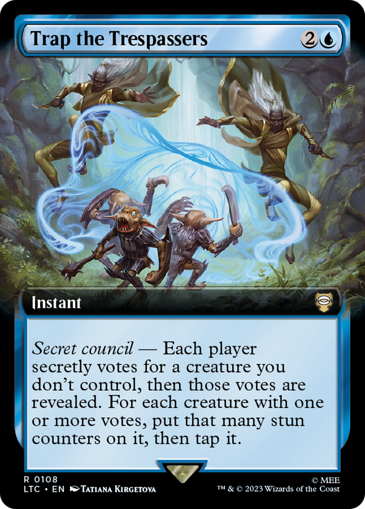 Trap the Trespassers (Extended Art) (LTC-108)  Foil - Tales of Middle-earth Commander: (Extended Art)