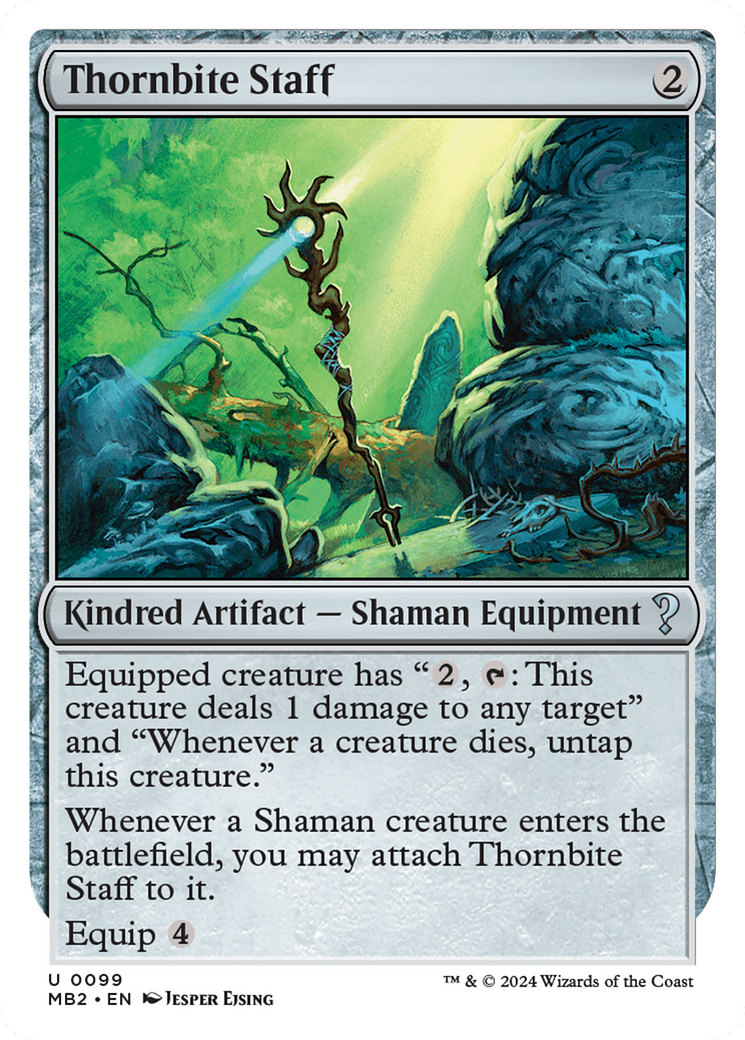 Thornbite Staff (White Border) (MB2-099)  - Mystery Booster 2