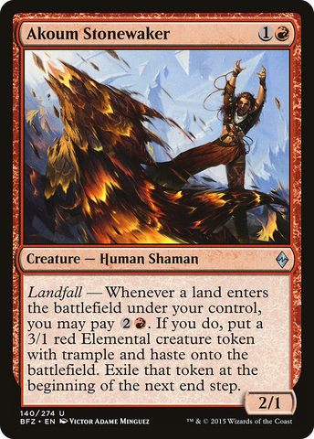 Akoum Stonewaker (BFZ-140)  - Battle for Zendikar