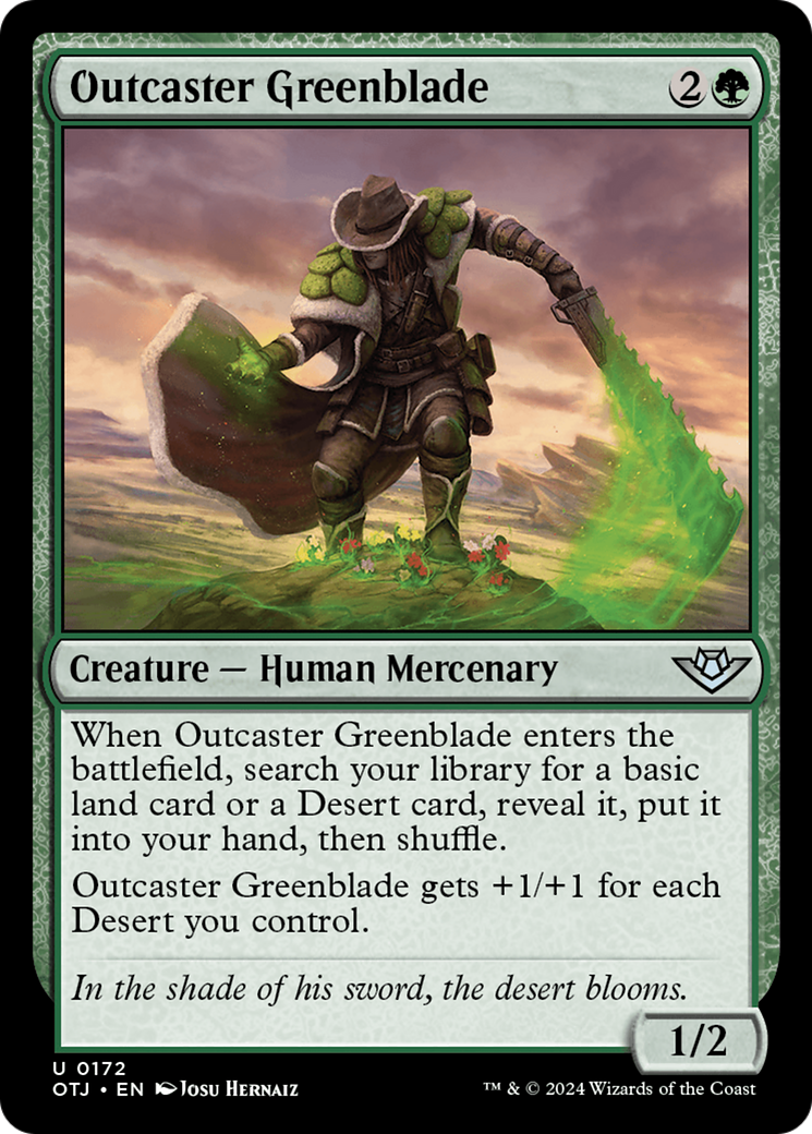 Outcaster Greenblade (OTJ-172)  - Outlaws of Thunder Junction