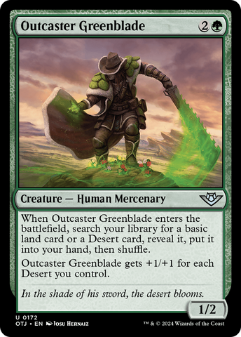 Outcaster Greenblade (OTJ-172)  - Outlaws of Thunder Junction