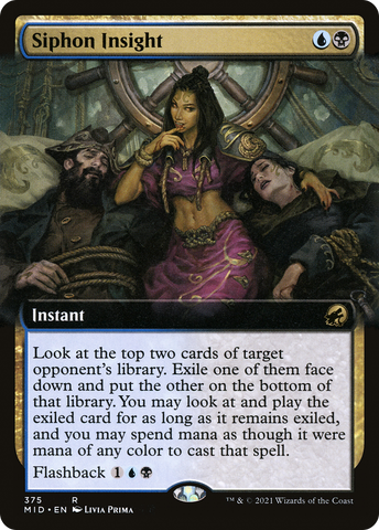 Siphon Insight (Extended Art) (MID-375)  Foil - Innistrad: Midnight Hunt: (Extended Art)