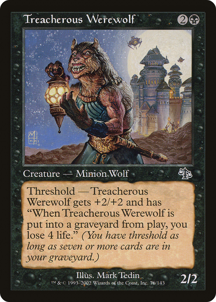 Treacherous Werewolf (JUD-076)  Foil - Judgment