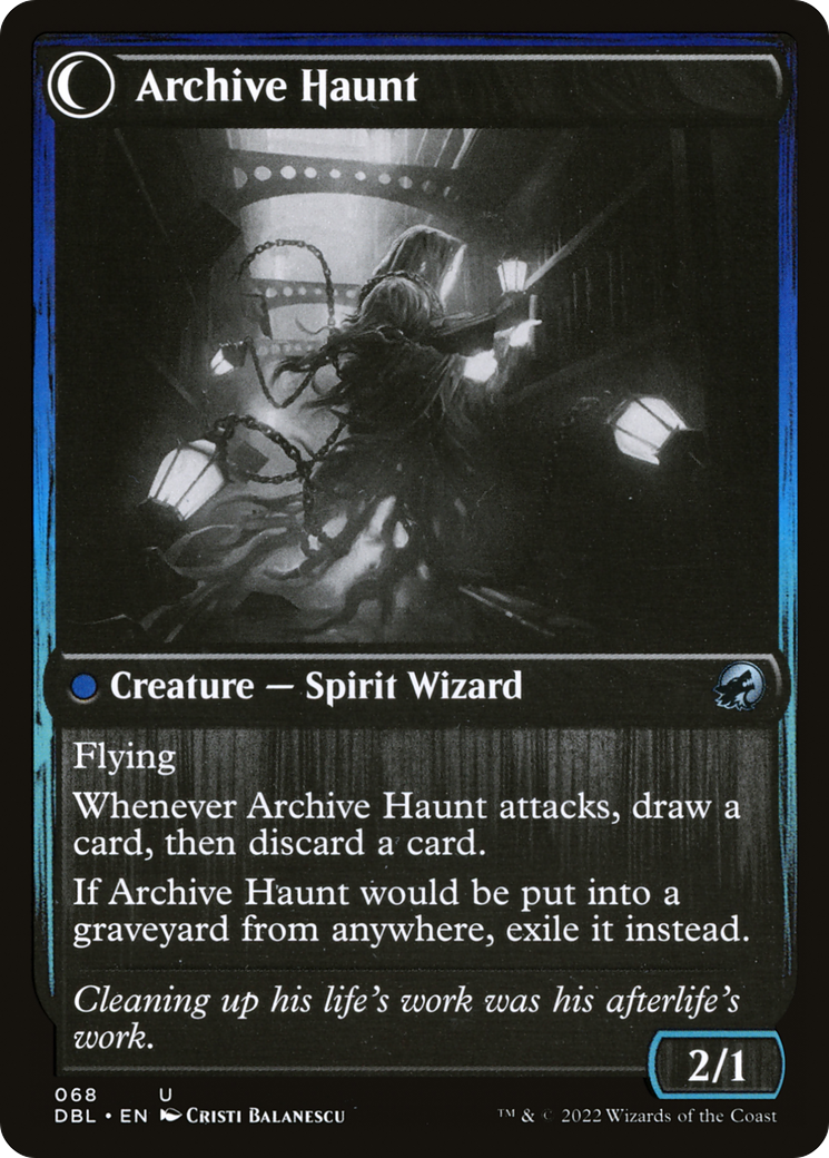 Overwhelmed Archivist (DBL-068)  - Innistrad: Double Feature: (Double Faced Transform)