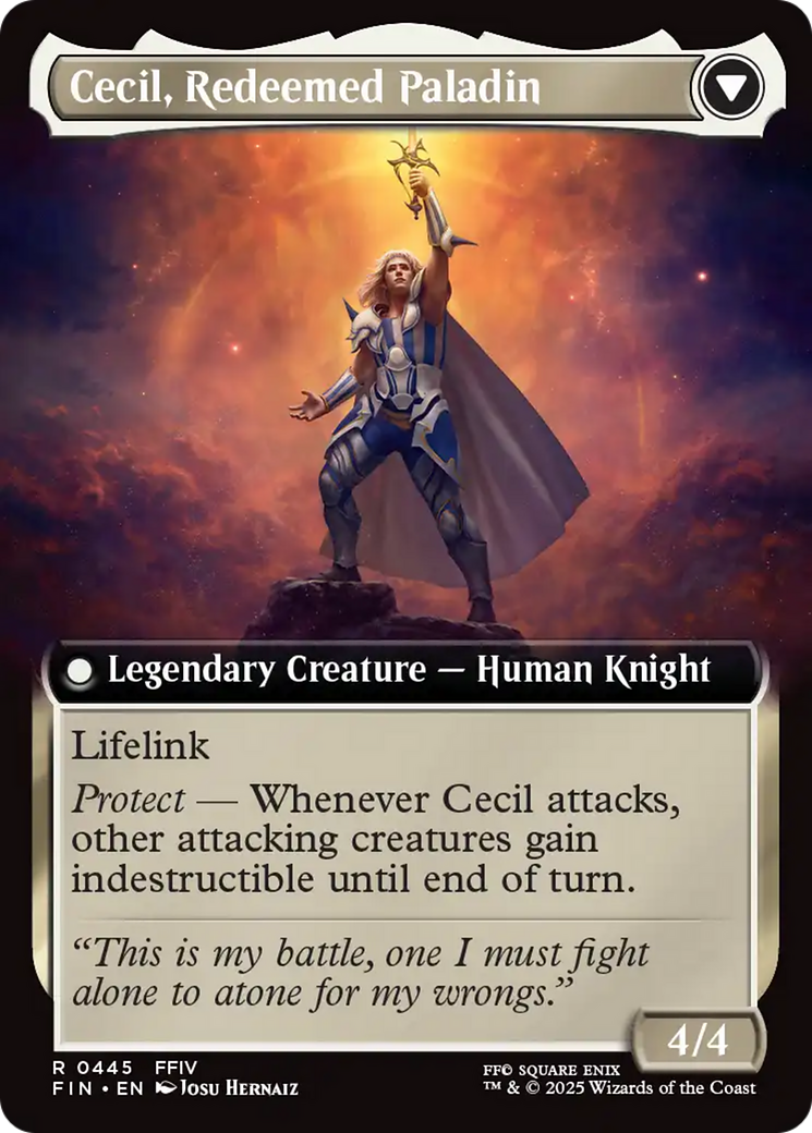 Cecil, Dark Knight // Cecil, Redeemed Paladin (FIN-445) - FINAL FANTASY: (Extended Art) Foil