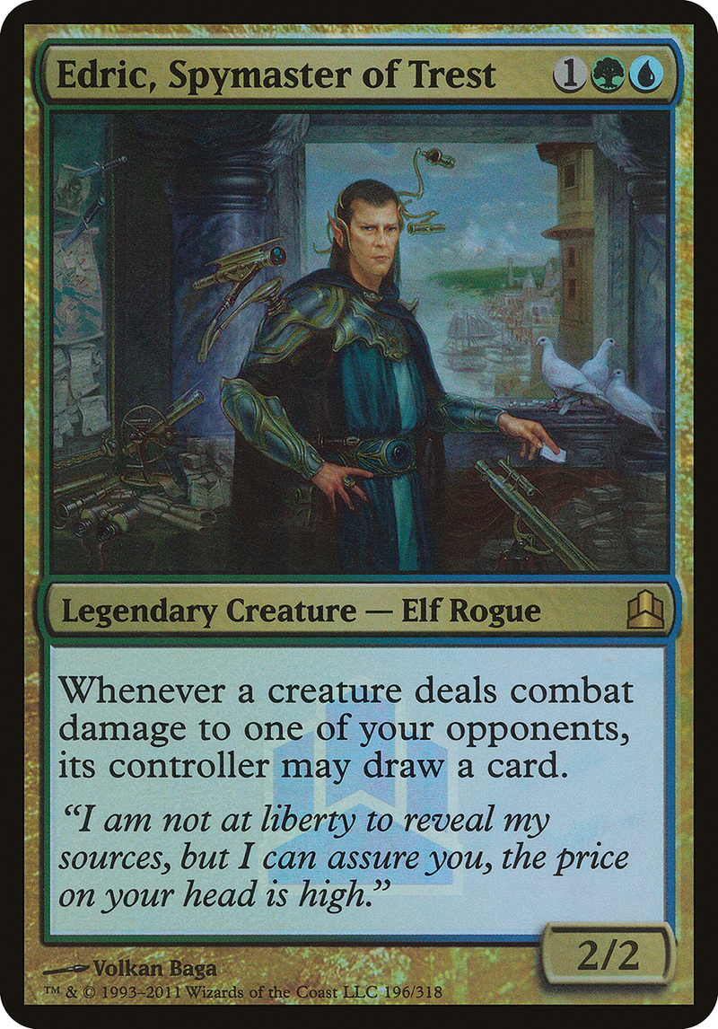 Edric, Spymaster of Trest (Commander Launch Promo) (OVER-196) - Commander 2011 Launch Party Foil