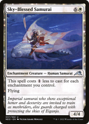 Sky-Blessed Samurai (NEO-037)  - Kamigawa: Neon Dynasty: (enchantment)