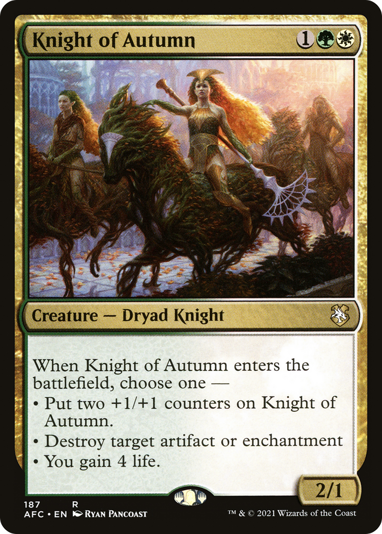 Knight of Autumn (AFC-187) - Adventures in the Forgotten Realms Commander