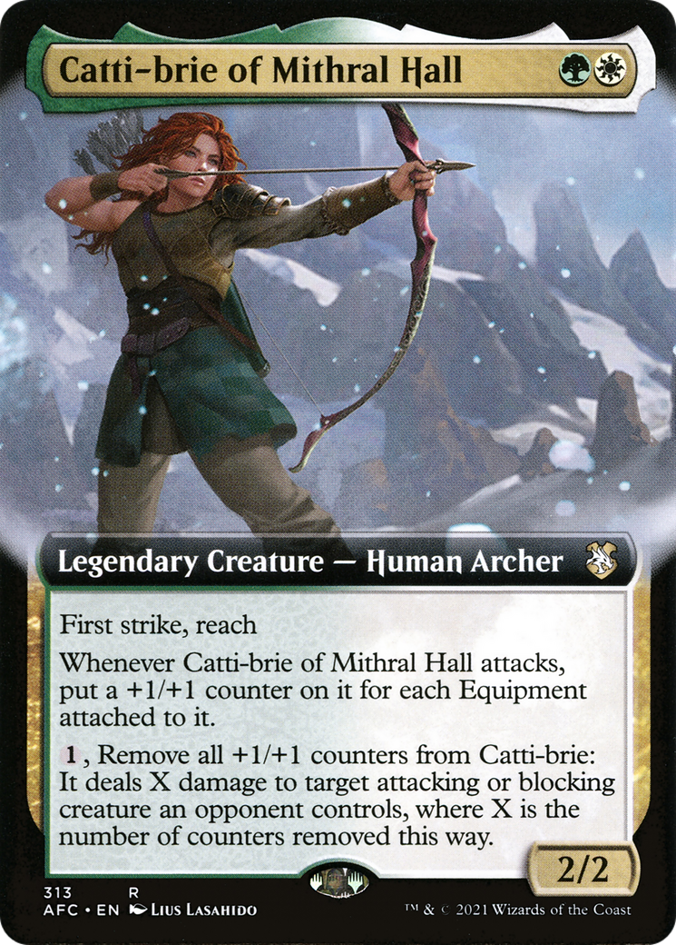 Catti-brie of Mithral Hall (Extended Art) (AFC-313)  - Forgotten Realms Commander: (Extended Art)