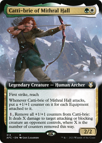 Catti-brie of Mithral Hall (Extended Art) (AFC-313)  - Forgotten Realms Commander: (Extended Art)