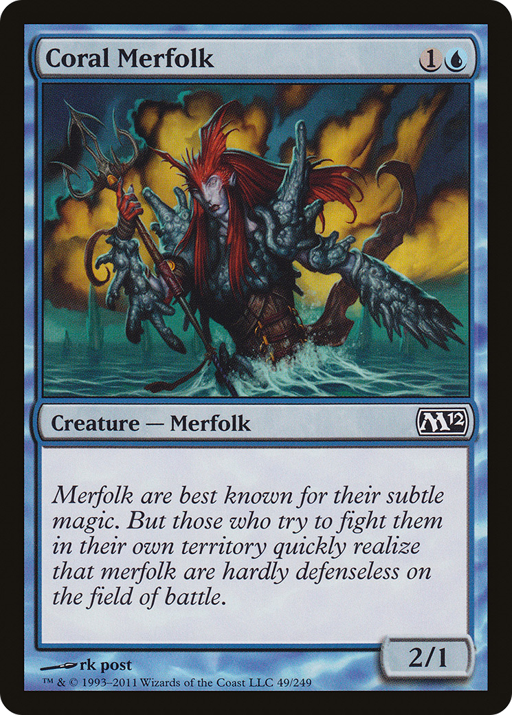 Coral Merfolk (M12-049)  Foil - Magic 2012