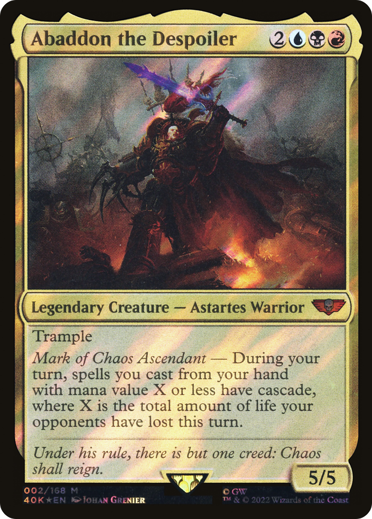 Abaddon the Despoiler (Surge Foil) (40K-002) - Warhammer 40,000 Commander Foil