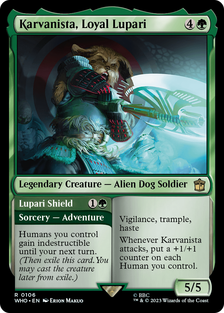 Karvanista, Loyal Lupari (WHO-106) - Doctor Who Foil