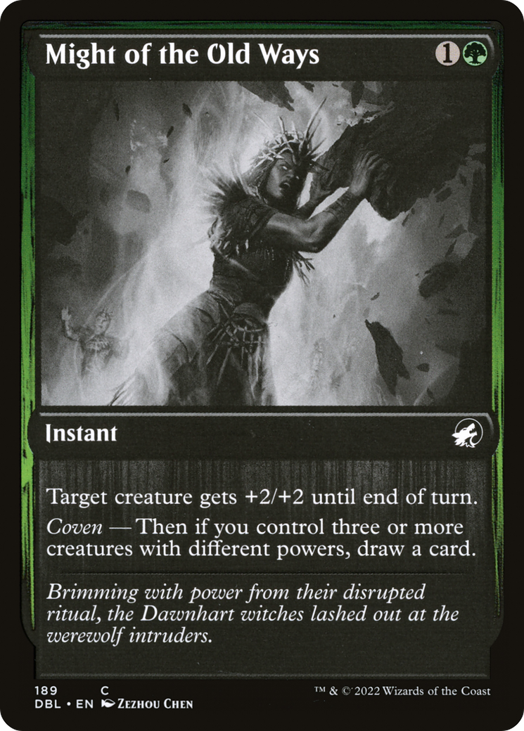Might of the Old Ways (DBL-189)  Foil - Innistrad: Double Feature