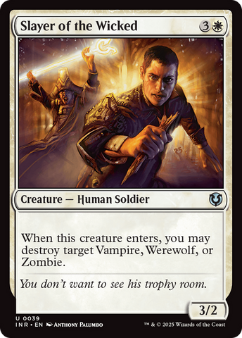 Slayer of the Wicked (INR-039)  Foil - Innistrad Remastered