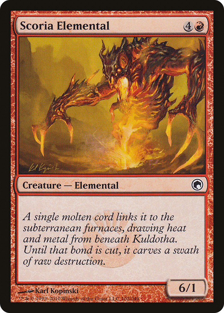 Scoria Elemental (SOM-102)  Foil - Scars of Mirrodin