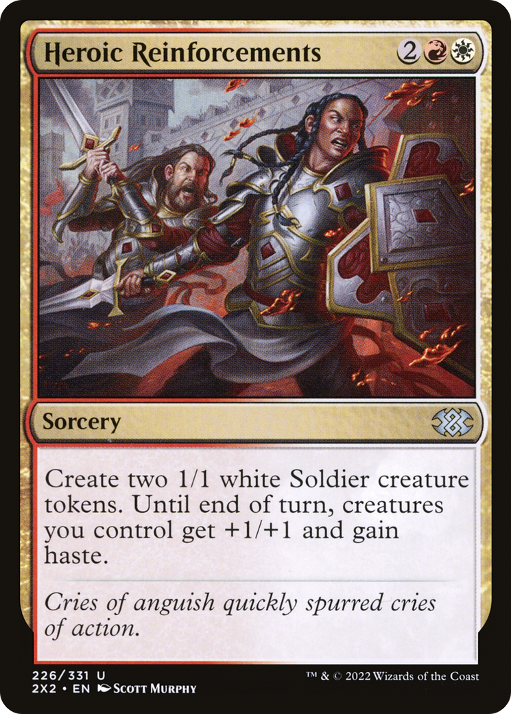 Heroic Reinforcements (2X2-226)  Foil - Double Masters 2022