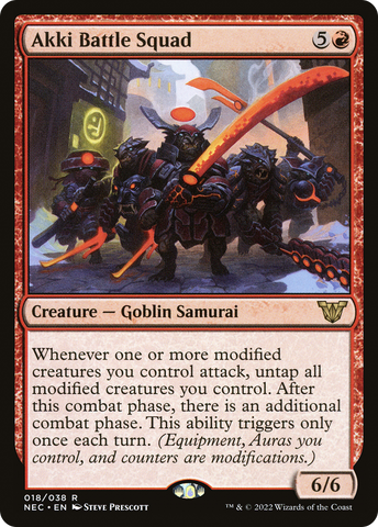 Akki Battle Squad (NEC-018)  - Neon Dynasty Commander