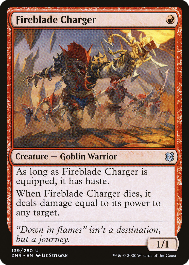 Fireblade Charger (ZNR-139)  Foil - Zendikar Rising