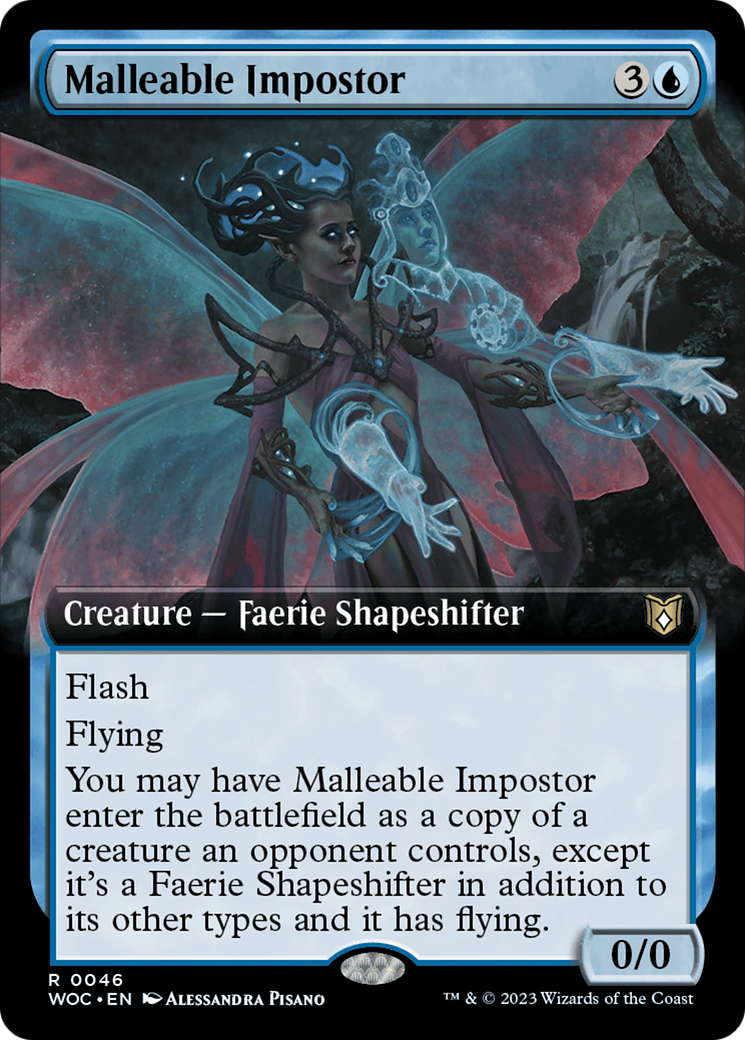 Malleable Impostor (Extended Art) (WOC-046) - Wilds of Eldraine Commander: (Extended Art)