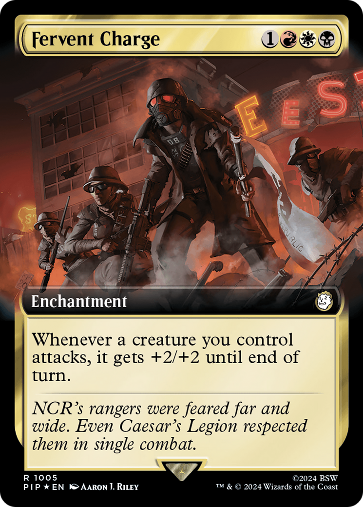 Fervent Charge (Extended Art) (Surge Foil) (PIP-1005)  Foil - Fallout: (Extended Art)