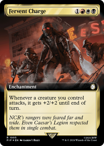 Fervent Charge (Extended Art) (Surge Foil) (PIP-1005)  Foil - Fallout: (Extended Art)