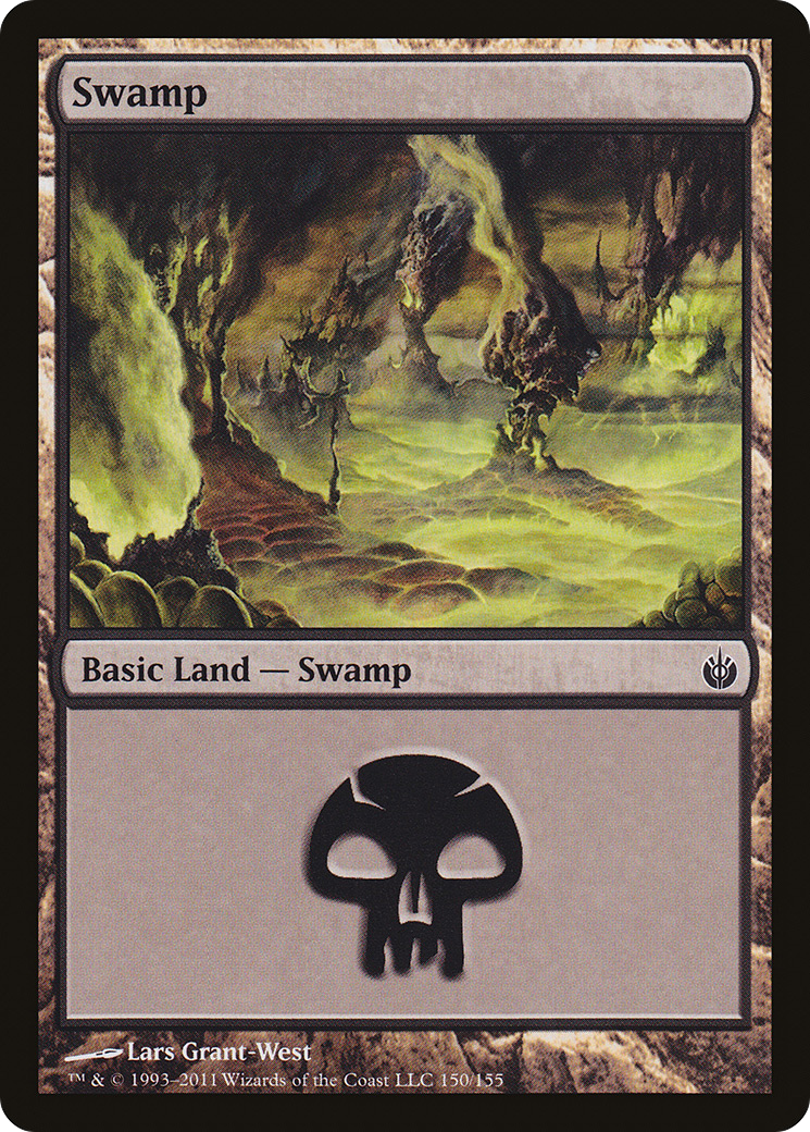 Swamp (150) (MBS-150)  Foil - Mirrodin Besieged