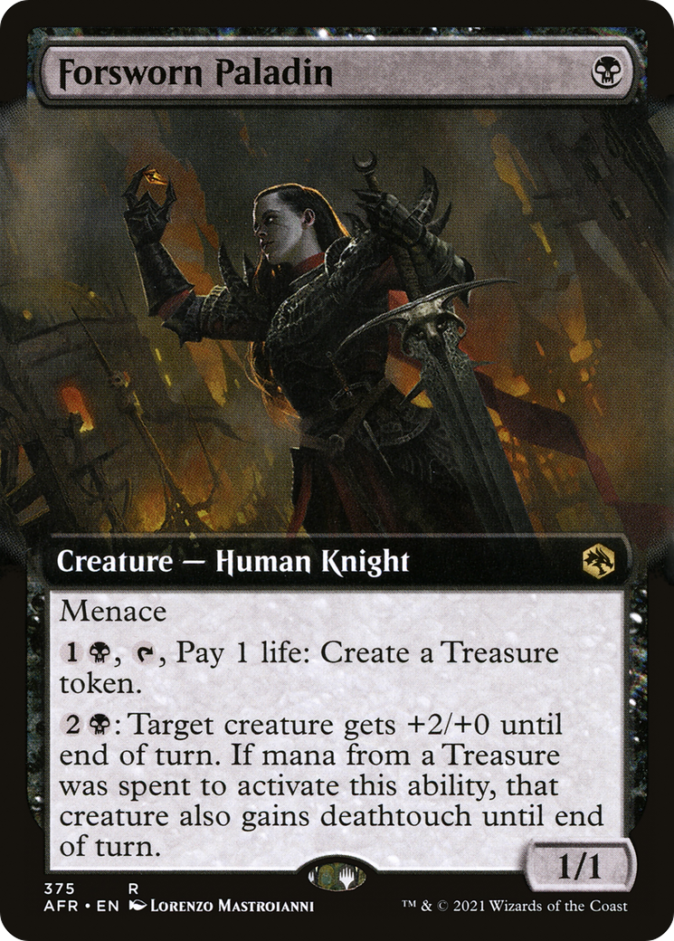 Forsworn Paladin (Extended Art) (AFR-375)  Foil - Adventures in the Forgotten Realms: (Extended Art)