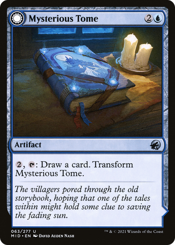 Mysterious Tome (MID-063)  - Innistrad: Midnight Hunt: (Double Faced Transform)