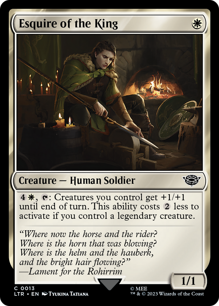 Esquire of the King (LTR-013) - The Lord of the Rings: Tales of Middle-earth Foil