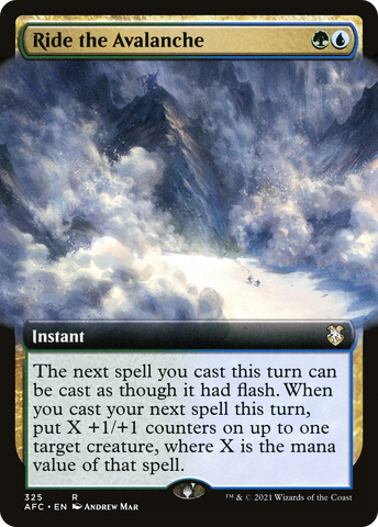 Ride the Avalanche (Extended Art) (AFC-325) - Adventures in the Forgotten Realms Commander