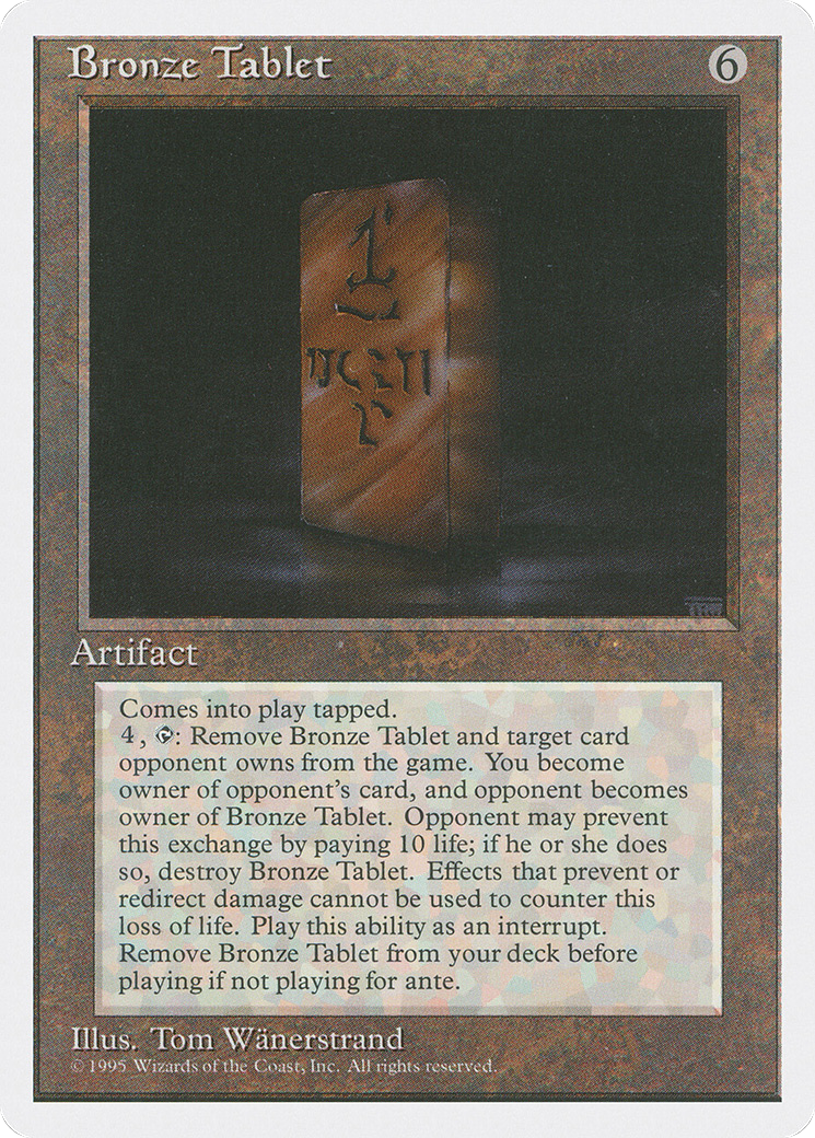 Bronze Tablet (4ED-)  - Fourth Edition