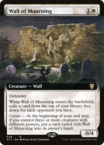 Wall of Mourning (Extended Art) (MIC-048)  - Midnight Hunt Commander: (Extended Art)