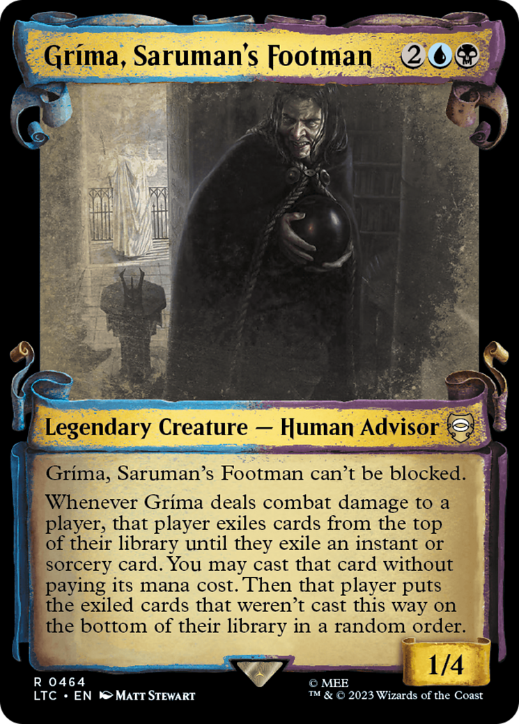 Grima, Saruman's Footman (Showcase Scrolls) (LTC-464)  Foil - Tales of Middle-earth Commander: (Showcase)