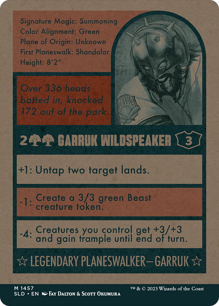 Garruk Wildspeaker (1457) (SLD-1457)  Foil - Secret Lair Drop: (Full Art) (Borderless)