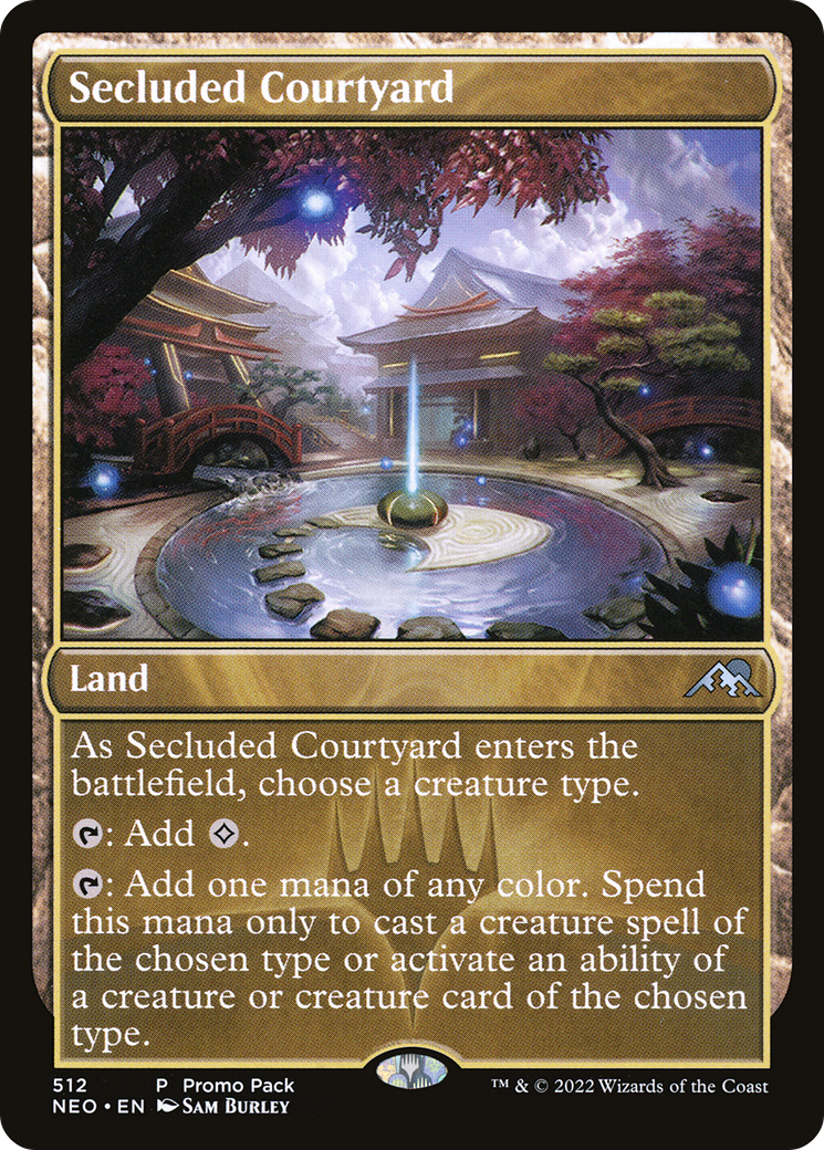Secluded Courtyard (PPNEO-512)  Foil - Kamigawa: Neon Dynasty