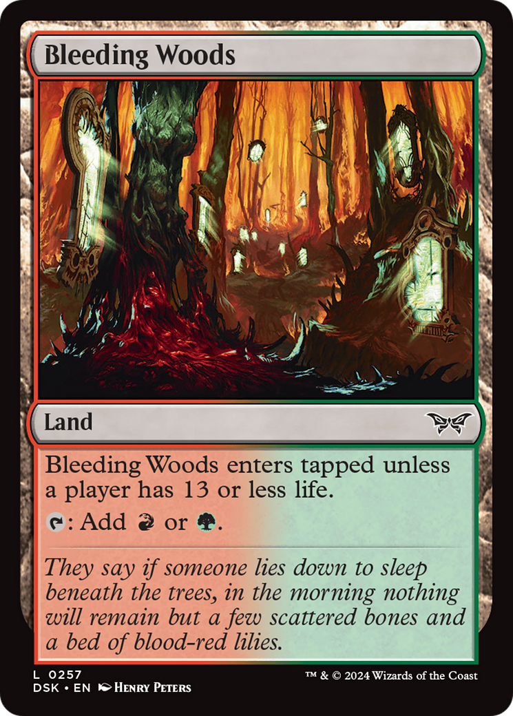 Bleeding Woods (DSK-257)  Foil - Duskmourn: House of Horror