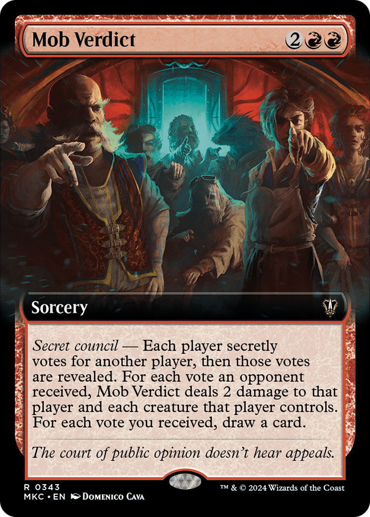 Mob Verdict (Extended Art) (MKC-343)  - Murders at Karlov Manor Commander: (Extended Art)