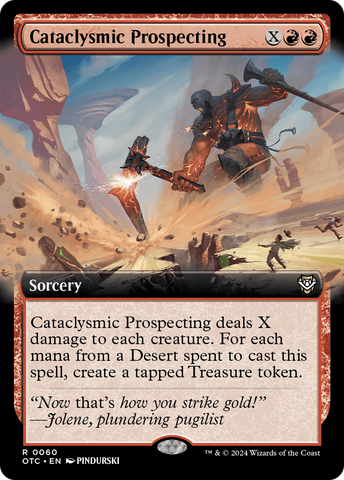 Cataclysmic Prospecting (Extended Art) (OTC-060)  - Outlaws of Thunder Junction Commander: (Extended Art)