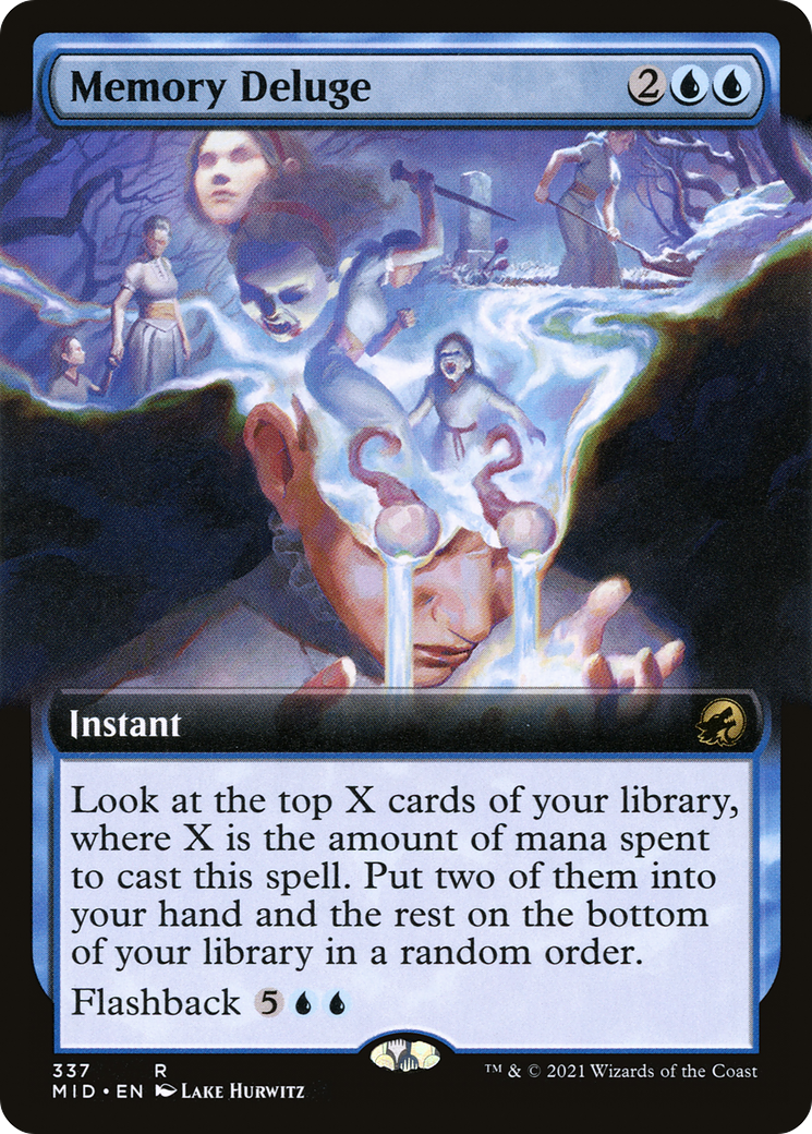Memory Deluge (Extended Art) (MID-337)  - Innistrad: Midnight Hunt: (Extended Art)