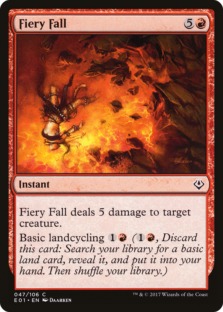 Fiery Fall (AC2-047)  - Archenemy: Nicol Bolas